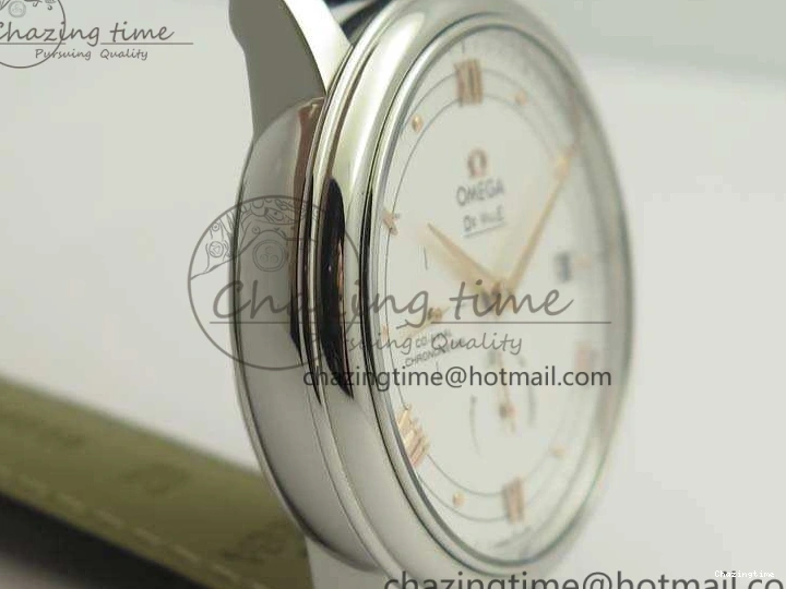 0107 De Ville Prestige Real Power Reserve SS TW 1:1 Best Edition White Dial RG Markers On Leather Strap A Thermal 8089